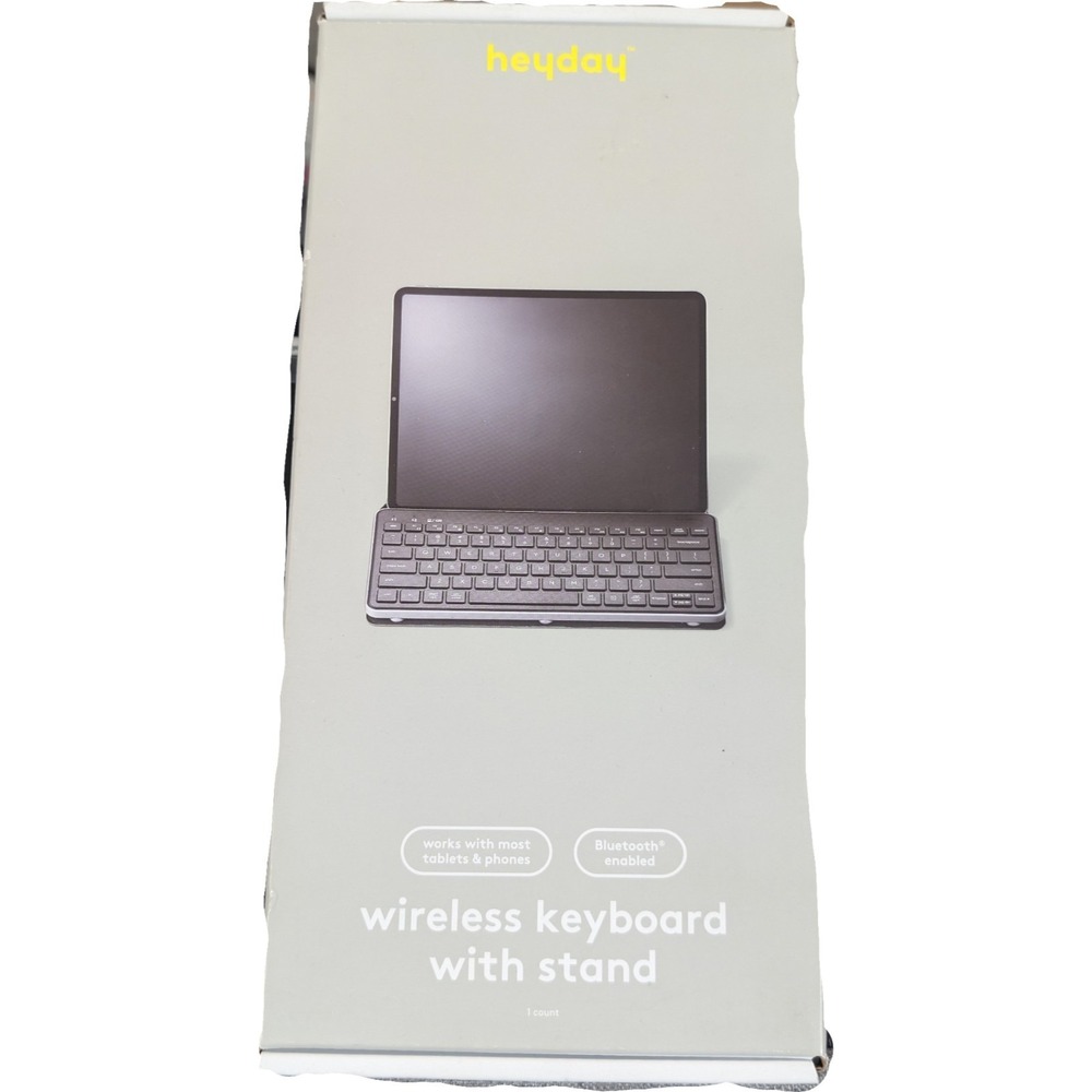 U5N Heyday Wireless Keyboard‎ with Stand for iPads & Tablets Black & Gray New
